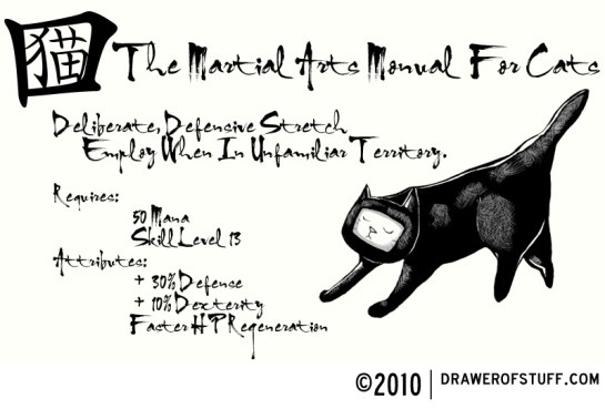 Martial Arts Manual for Cats: The Cautious Stretch