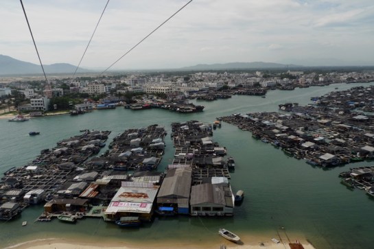 on a cable car ride...