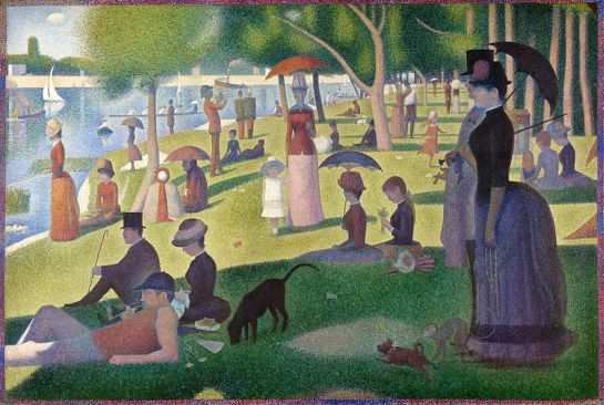 a sunday on la grande jatte by Georges Seurat